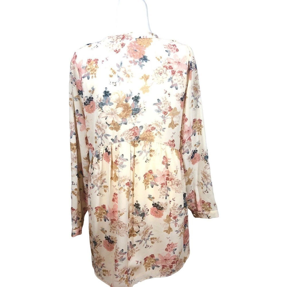 En Creme Top Womens S Beige Bohemian Baby Doll Relaxed Lace Cottagecore Feminine - Picture 7 of 10